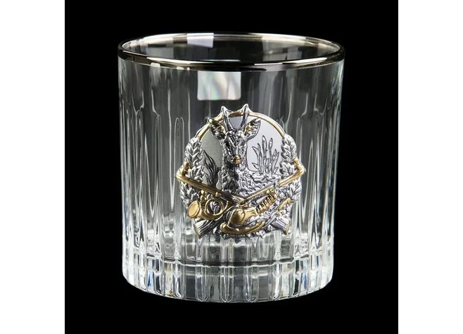 Набір для віскі Полювання Boss Crystal 6 келихів (платина, срібло, золото, кришталь) Фото 2